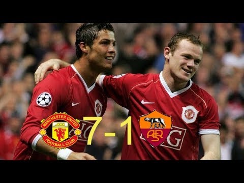 Manchester united 7-1 AS Roma 2007 UCL || Tứ kết lượt về C1