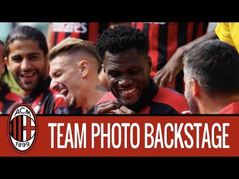 AC Milan team photo backstage