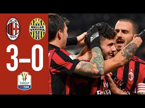 Highlights AC Milan 3-0 Hellas Verona – TIM Cup Round of 16 – 2017/18