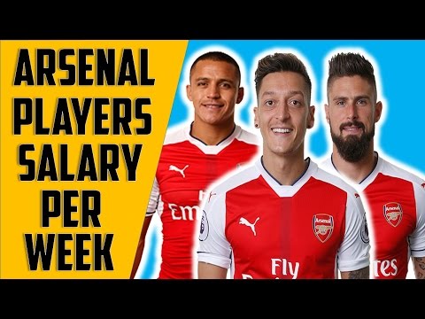 Arsenal football players full squad salary per week 2017 .