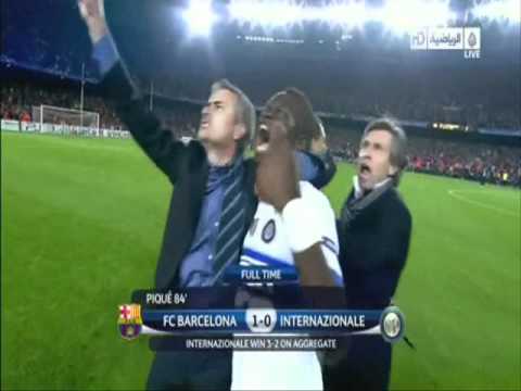 MOURINHO INTER MILAN KNOCKS OUT FC BARCELONA SEMI FINAL 2010