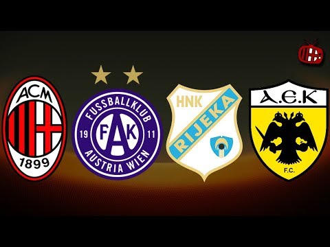 UEFA EUROPA LEAGUE DRAW REACTION | AC MILAN, AUSTRIA WIEN, RIJEKA, AEK ATHENS