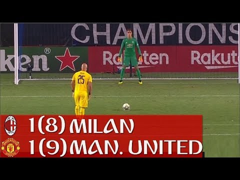 Milan 1 ( 8 x 9 ) 1 Manchester United – Pênaltis + Melhores Momentos – Champions Cup 26/07/2018