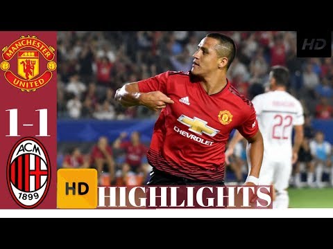 Manchester United vs AC Milan Highlights 1-1 (8-9 Pen.) Extended Match Highlights – 25/07/2018 HD