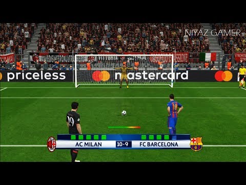 AC MILAN vs FC BARCELONA| Penalty Shootout | PES 2017 Gameplay