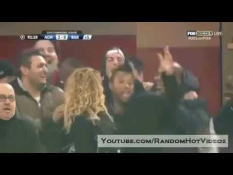 Milan players celebrates victory over Barcelona (Balotelli and Robinho Harlem Shake)Funny