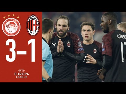 Highlights Olympiacos 3-1 AC Milan – Matchday 6 Group F Europa League 2018/19