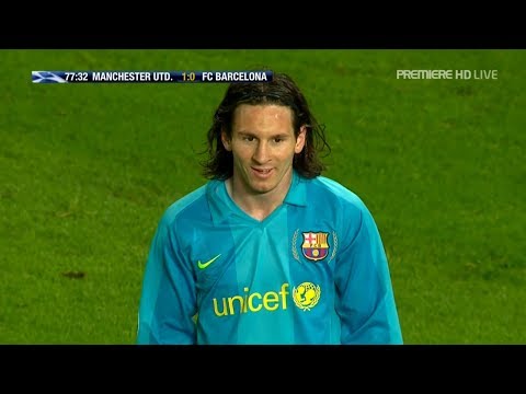 Lionel Messi vs Manchester United (UCL) (Away) 2007-08 English Commentary HD 720p