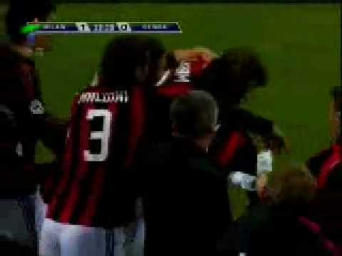 AC Milan vs Genoa 28/01/2009 [BECKHAM GOAL] SERIE A