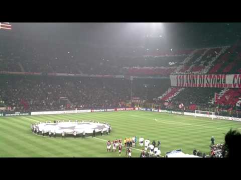 A.C. Milan vs. Manchester United [16/02/2010] Choreography Champions League HD