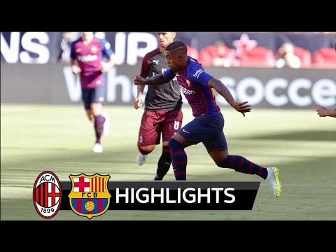 AC Milan 1 VS Barcelona 0 – Resumen y Goles | Amistoso 2018