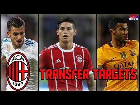 Top 5 AC Milan Transfer Targets in January 2018