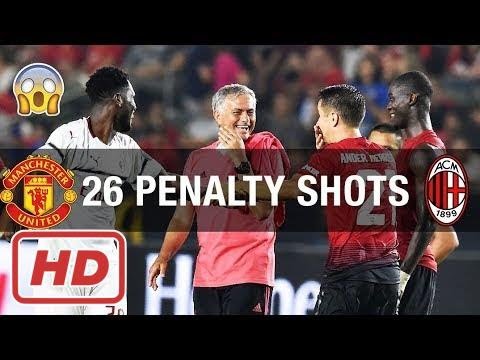 CRAZY! ALL 26 PENALTY SHOTS BETWEEN MANCHESTER UNITED AND AC MILAN | INTERNATIONAL CHAMPIONS CUP –