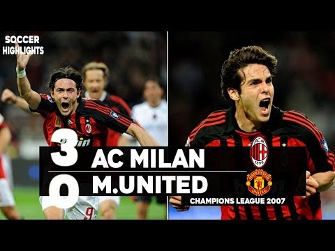 AC Milan 3 x 0 Manchester United – Melhores Momentos (HD 720p) Liga dos Campeões 2006/2007