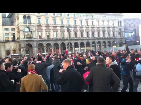 AC Milan v Arsenal 4-0 – Arsenal Fans In Milan HD