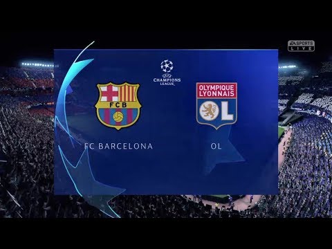 FC Barcelona Vs Lyon Champions league Messi Fekir lineup and result prediction FIFA19