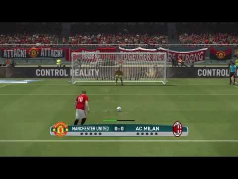 PES 2017 MANCHESTER UNITED vs AC MILAN PENALTY KICKS GAMEPLAY HD