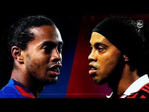 Ronaldinho in FC Barcelona vs Ronaldinho in AC Milan | HD