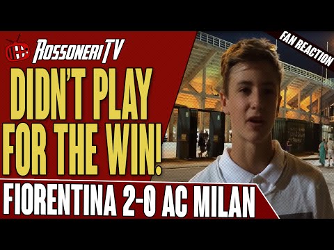 Didn't Play For The Win! | Fiorentina 2-0 AC Milan | Fan Reaction