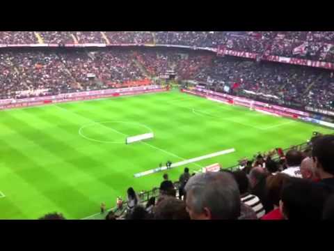 San Siro: Inno Milan. Opening for AC Milan v Roma. 24/03/12