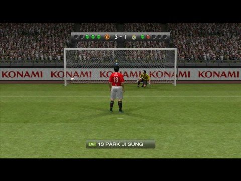 Pes 2009 demo , penalties Man Utd vs Real Madrid