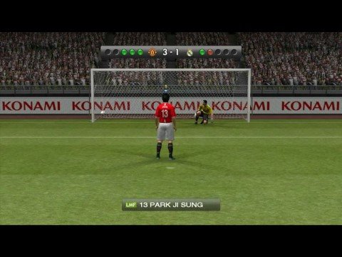 Pes 2009 demo , penalties Man Utd vs Real Madrid