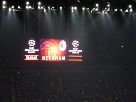 AC Milan – Manchester United San Siro Feb 2010 announcement players AC Milan