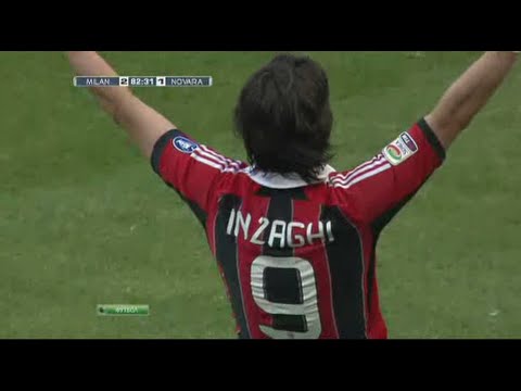 Filippo Inzaghi vs Novara (Last Match for AC Milan 2012)