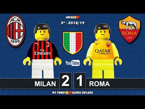 Milan vs Roma 2-1 • Serie A 2018/19 • Sintesi 31/08/18 • All Goal Highlights Lego Football
