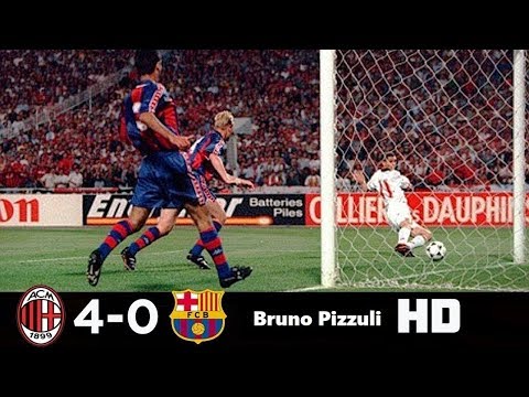 UCL 1994 FİNAL – AC Milan 4-0 FC Barcelona – Highlights Full HD