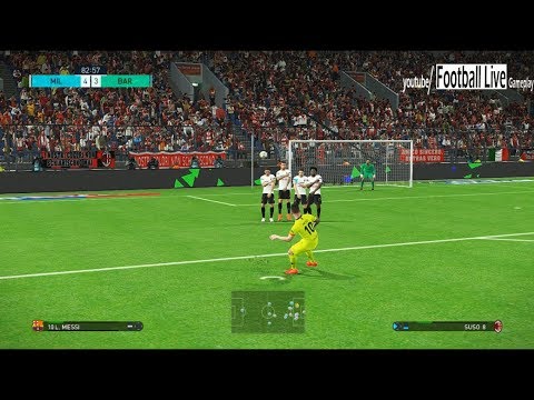 PES 2018 | AC Milan vs FC Barcelona | Full Match & Amazing Goals | Gameplay PC