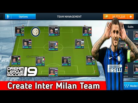 Create Inter Milan Team ★ Kit Logo & Players ★ Dream League Soccer 2018