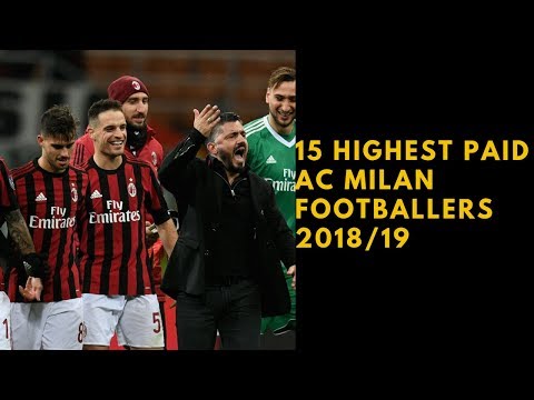 Top 15 Highest Paid AC Milan Football Players (2018-19)