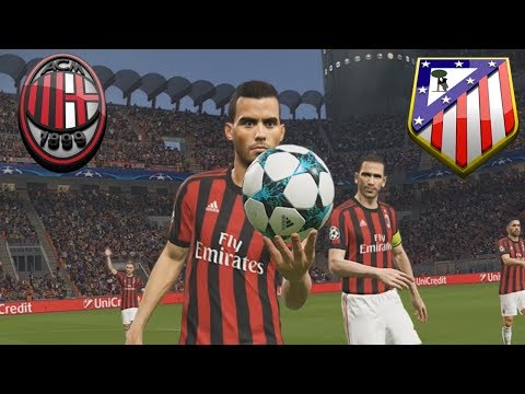 UEFA Champions League | Milan vs Atletico Madrid | Poker di Suso | PES 2018