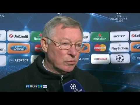 Sir Alex ferguson Interviewed over Manchester United winning against Milan 3-2