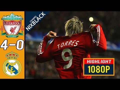 Liverpool 4-0 Real madrid 2009 CL Round of 16 All goals & Highlights FHD/1080P