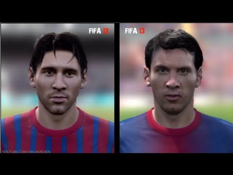 FIFA 12 vs FIFA 13: Player Faces (Barcelona Player Faces FIFA 13 and FIFA 12 Comparison)