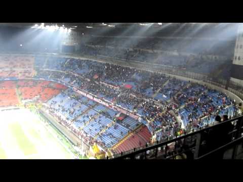 AC Milan fans chanting before the match