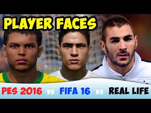 [TTB] FIFA 16 vs PES 2016 vs Real Life – Player Faces Comparison