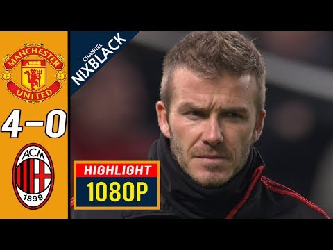 Manchester United 4-0 AC Milan 2010 CL Round of 16 All goals & Highlights FHD/1080P