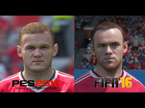 PES 2016 vs FIFA 16 Manchester United Player Faces Comparison