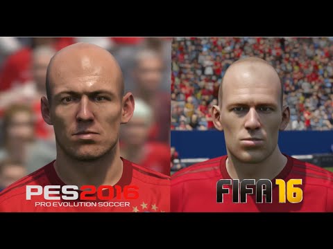 FIFA 16 vs PES 2016 Bayern München Player Faces Comparison