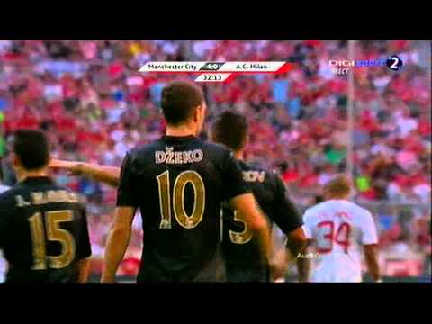 Edin Dzeko first goal against AC Milan (Manchester City – AC Milan 5-3) 31.07.2013