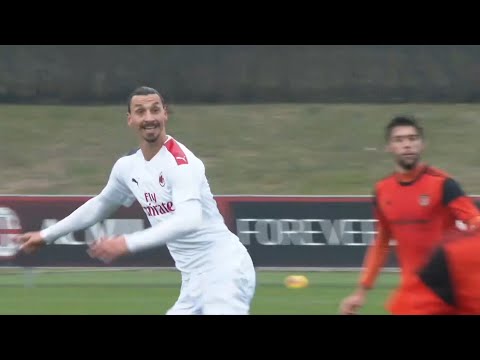 ZLATAN SCORES ON AC MILAN DEBUT | AC Milan 9-0 Rhodense (friendly)