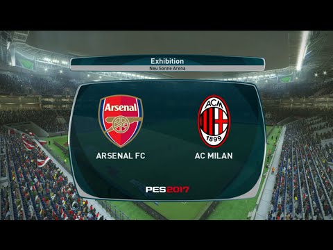 PES 17 Gameplay -Pro Evolution 2017 -Arsenal F.C.vs A.C. Milan (PS4)