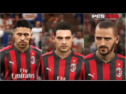 PES 2019 AC Milan Faces | PS4