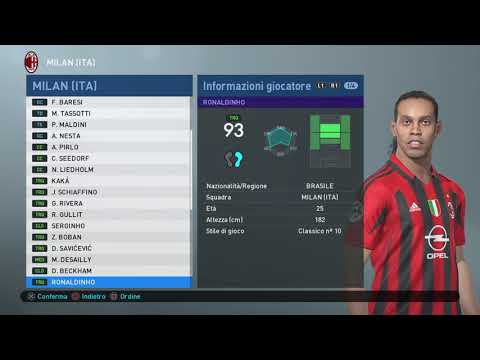 CLASSIC AC MILAN PES 2019 – ALL TIME XI SERIE A ITALIA LEGENDS