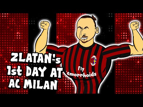 ?Zlatan's 1st Day at AC Milan!⚫