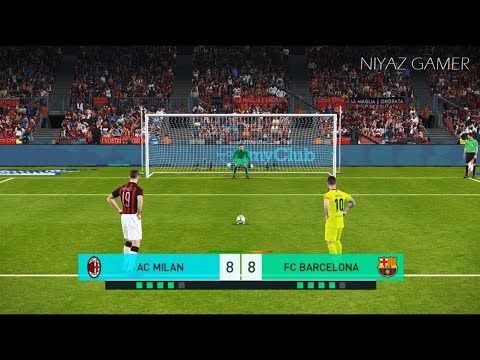 AC MILAN vs FC BARCELONA | Penalty Shootout | PES 2018 Gameplay PC