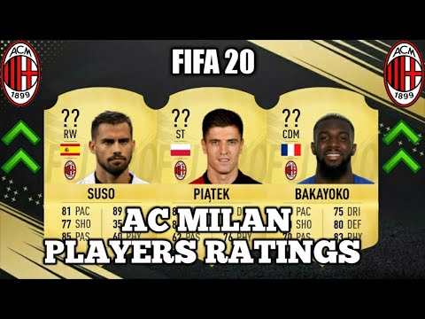 FIFA 20 | AC MILAN PLAYERS RATINGS | FT. PIATEK, BAKAYOKO, SUSO